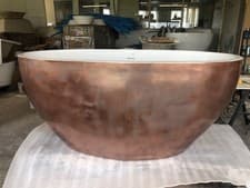 Image of British Baths Strato Micro Freestanding Bath 1355 x 695 - Antique Copper Finish