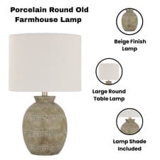 Image of 55CM CERAMIC TABLE LAMP
