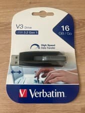 Image of Unopened/unused 16GB Verbatim High Speed USB V3 Drive