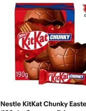 Image of Kit Kat Chunky Milk Chocolate Large Egg 190g, Easter Gift