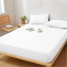 Image of Double Fitted Sheet Deep Pocket 30cm Soft Microfibre Easy Care Bedding