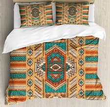 Image of Aztec Duvet Cover Set Bohemian Pattern