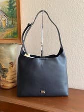 Image of Michael Kors Junie Hobo Shoulder Bag Color-Black