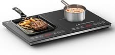 Image of AMZCHEF Double Induction Hob 2800W Portable 2 Zone Touch Control Black