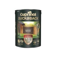 Image of Cuprinol Ducksback 5 Year Waterproof for Sheds & Fences Harvest Brown 5 litre C