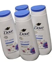 Image of 4X Dove Advanced Care anti stress 24hr Renewing micromoisture body Wash 400ml