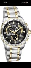Image of Citizen Eco-Drive Perpetual Chrono A.T AT4004-52E Men’s Watch Two Tone Black NEW