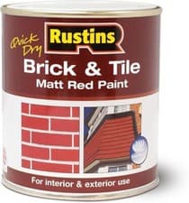 Image of Rustins Quick Dry Brick & Tile Red Paint (Multiple sizes) Exterior Masonry Pain