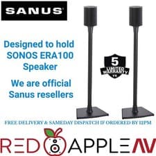 Image of SANUS WSSE12 Speaker Stands for Sonos Era 100 Black Pair FREE Delivery