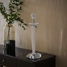 Image of Large Genuine K9 Crystal Glass Clear Table Lamp Light Base Modern Home Lighting