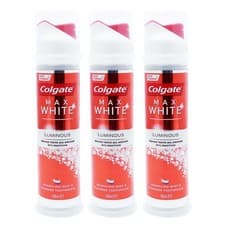 Image of 3 X Colgate Toothpaste Max White Luminous Pump 100ml