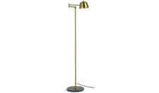 Image of Library Swing Arm Brass Floor Lamp Modern Reading Light Living Room