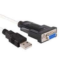 Image of USB to RS232, USB 2.0 Male to Serial (9-Pin) Female DB-9 RS-232 Adapter Cable 1.