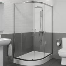 Image of Offset Quadrant Shower Enclosure 900x760mm with Easy Plumb Tray (Left Entry) 8mm