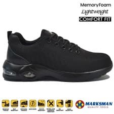 Image of MENS SHOCK ABSORBING STEEL TOE CAP SAFETY WORK HIKER SHOES BOOTS TRAINERS SIZE