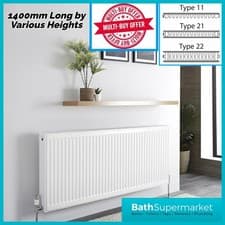Image of 1400mm Width x Various Height Central Heating Convector Radiators-Type 11-21-22