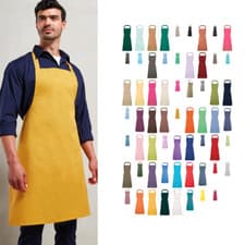 Image of Premier Colours Bib Apron (PR150) - Cooking Restaurant Neckband Workwear Apron