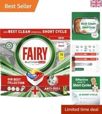 Image of Platinum Plus All-In-One Dishwasher Tablets - Streak-Free Lemon Fresh, 18 Count