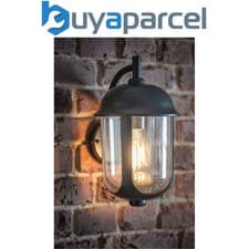 Image of Garden Trading Harleyford Wall Light Lamp Lantern Porch Carbon Grey Mains