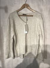 Image of Mint Velvet Neutral V Neck Cocoon Jumper. New Tagged Size Medium