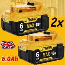 Image of 2X For DEWALT 18V 6.0Ah XR Li-ion Slide Battery DCB184 DCB200 DCB182 DCB184-XJ