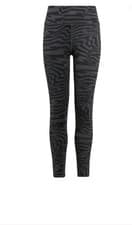 Image of Adidas AEROREADY Allover Print Optime 7/8 Leggings (Black) Y 11-12 Age NEW