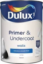 Image of Dulux Primer and Undercoat for Walls - White - 5 Litre