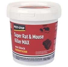 Image of Pest Stop 15x10g Rat & Mouse Killer Wax Blocks Rodent All Weather Poison