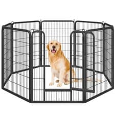Image of 8 Panel Dog Pen Pet Puppy Playpen Metal Exercise Play Fence for Indoor/Outdoor