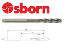 Image of 7mm CHUCKING REAMER SPIRAL FLUTE COBALT H7 HSS-E 4533020700 OSBORN P224