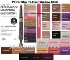 Image of Avon Power Stay Shadow Stick 2-in-1 Eyeshadow & Eyeliner 16 Hour ~ Choose Shade