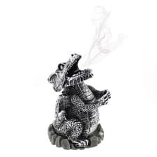 Image of Silver Dragon Incense Cone Holder