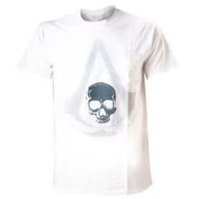 Image of Assassins Creed IV White Crest Symbol T-Shirt Extra Large (Size XL)