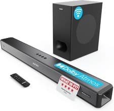 Image of Majority Sierra Plus 2.1.2 400W Soundbar Wireless Subwoofer Dolby Atmos Black