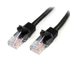 Image of StarTech.com 10m Black Cat5e Patch Cable with Snagless RJ45 Connectors - Long Et