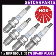 Image of NGK BKR5EQUB Spark Plugs x 4 for Vauxhall Astra G, Signum, Vectra C, Zafira