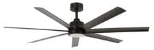 Image of DC Ceiling fan Light with Remote ATLANTA 142cm Black Ceiling fan with LED