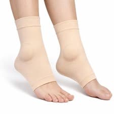 Image of Gel Ankle Sleeve Support Cushion Protector For Pain Relief & Friction (2 Pack)