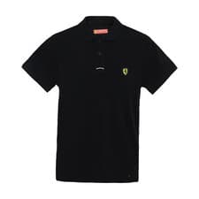Image of Officially Licenced Ferrari Polo Shirt Ferrari Branded Clothing Black Red