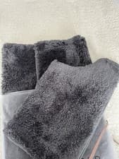 Image of Two Piece Bath Mat and Pedestal Mat Set Non-Slip Luxurious Soft Microfibre Pile