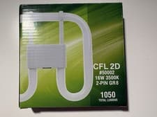 Image of CFL 2D 16W 3500K 2-PIN GR8 Light Bulb