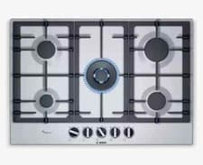 Image of Bosch PCQ7A5B90 Series 6 5 Burner 75cm FlameSelect Gas Hob, Stainless Steel NEW