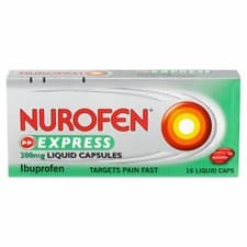 Image of Nurofen Express Liquid Capsules 200mg | MAX 2 Packs/Order | FAST/FREE UK Postage