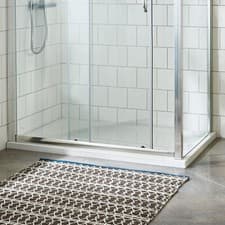Image of Slimline Rectangle Low Profile Shower Tray Bathroom White 40mm Stone Resin