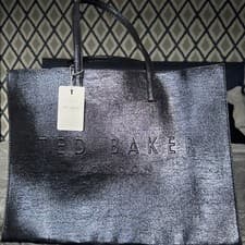 Image of Gorgeous Navy Ted Baker Large Shoulder/Shopper Bag With Sparkle