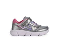 Image of Geox Aril Girls Dark Silver-Lilac Light Up Trainer