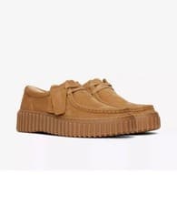 Image of BNIB Clarks Ladies TORHILL BEE Light Tan Nubuck Leather Shoes UK Size 8 D EU 42