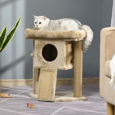 Image of PawHut Cat Tree Activity Center w/ Jute Scratching Pad Ball Toy Condo
