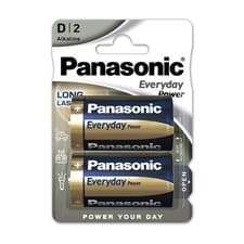 Image of Everyday Power D Batteries 2 Pieces x6 Alkaline - Panasonic PANALR20B2-EP