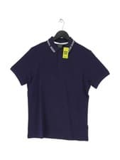 Image of Barbour Men's Polo S Blue 100% Cotton Basic New with tags